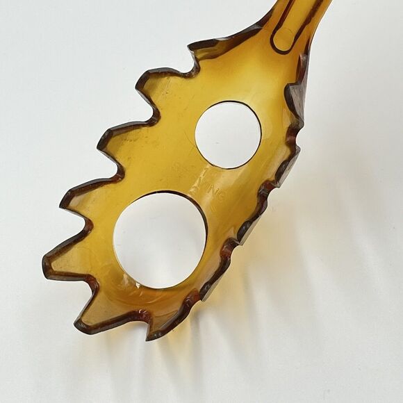 Vintage Amber Ultra Temp Pasta Server 2117 Retro Robinson Spaghetti MADE in USA - Picture 7 of 7